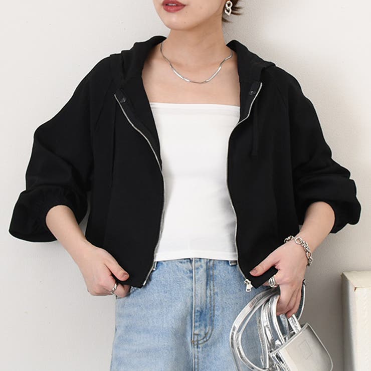 ブラック | レディース パーカー ブルゾン | REAL STYLE