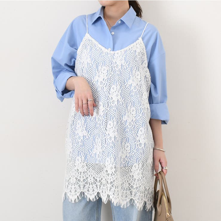 アイボリー | レース キャミソール 重ね着 | REAL STYLE