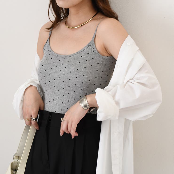 グレー | キャミソール カップ付き 重ね着 | REAL STYLE