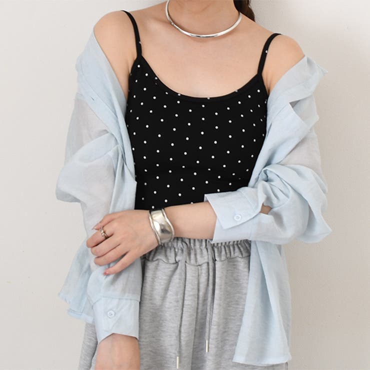 ブラック | キャミソール カップ付き 重ね着 | REAL STYLE