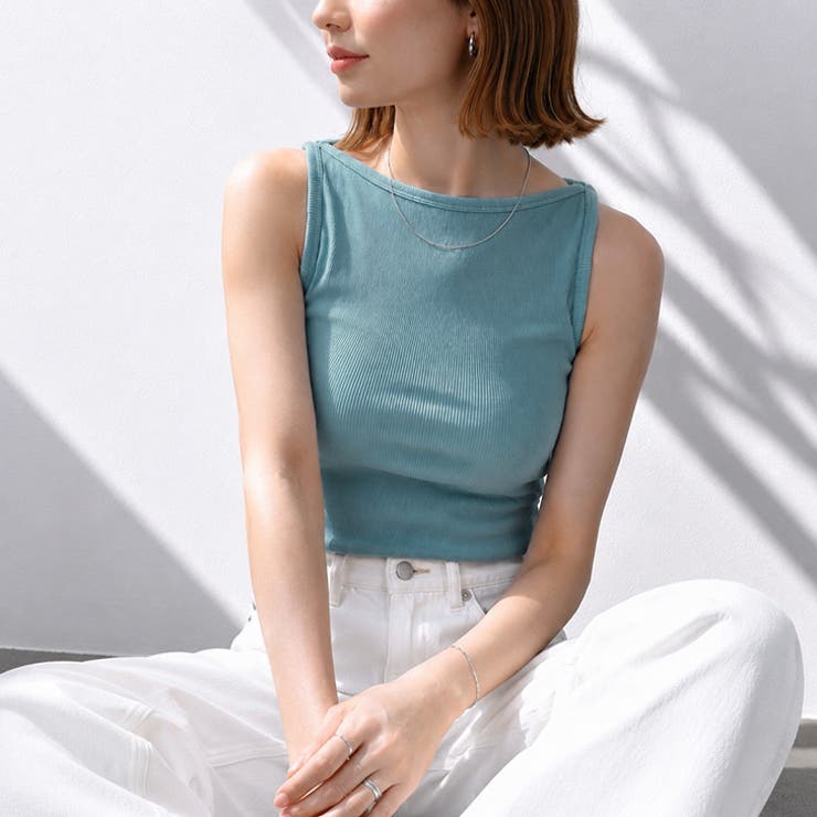 ビリジアン | タンクトップ レディース ボートネック | REAL STYLE
