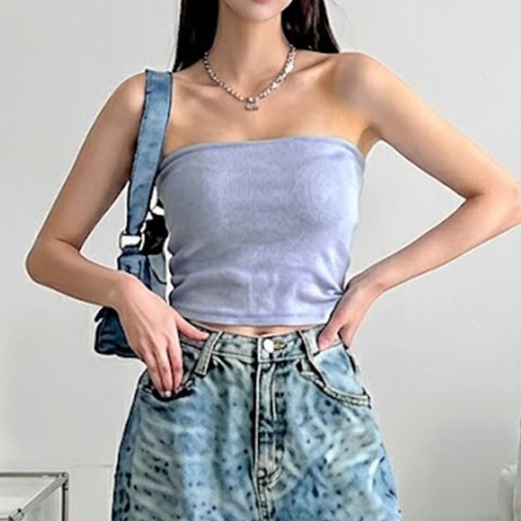 ライトブルー | チューブトップ レディース カップなし | REAL STYLE