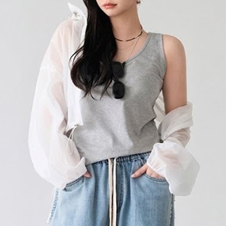 グレー | タンクトップ レディース 綿 | REAL STYLE