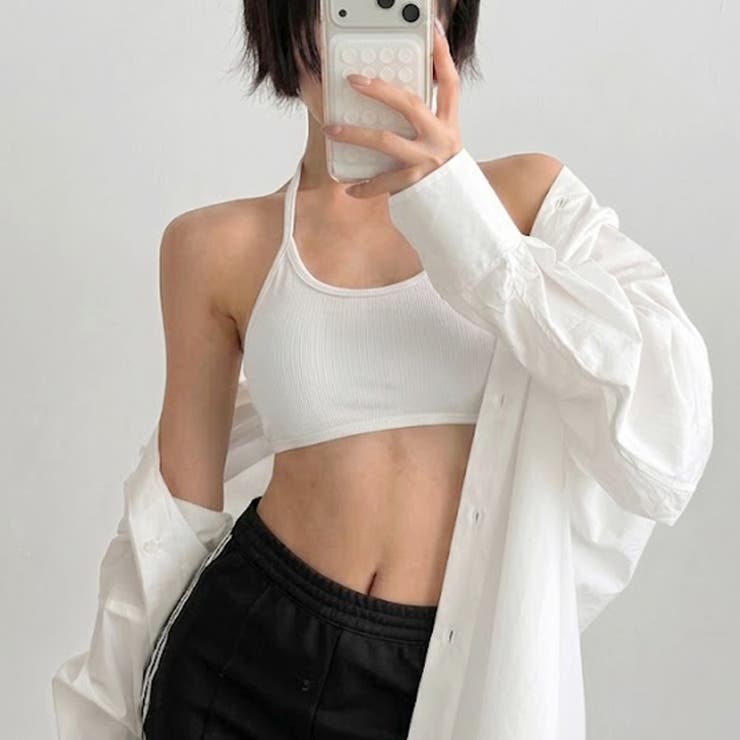 ホワイト | キャミソール カップ付き ホルターネック | REAL STYLE