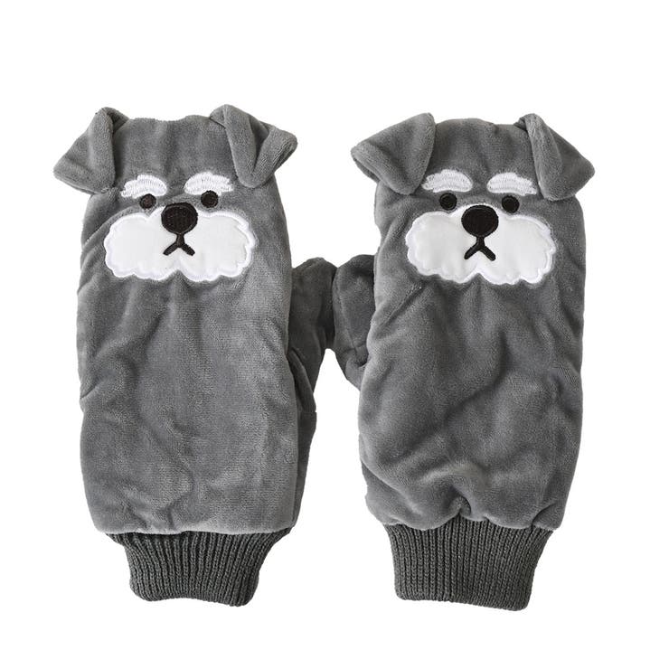 ミニチュアシュナウザー | 手袋 レディース 指なし | REAL STYLE