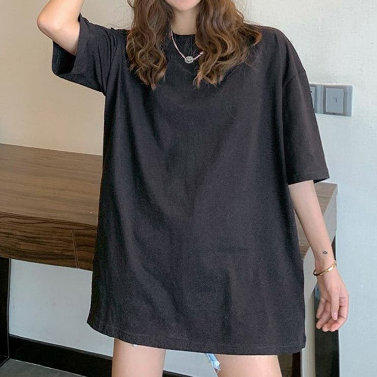 スモークブラック | オーバーフィット半袖Tシャツ ビッグTシャツ BIG | REAL STYLE