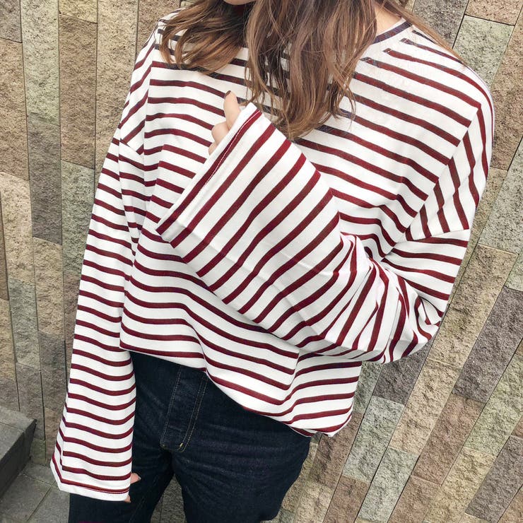 フレア袖 ワイドスリーブボーダーカットソー レディース 品番 Jokw Real Style リアルスタイル のレディース ファッション通販 Shoplist ショップリスト