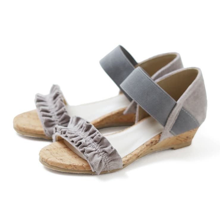 3013グレーsd | キッズサンダル コルク巻き ゴムストラップ | welleg