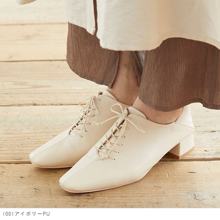 スクエアトゥレースアップバブーシュ レディース カジュアルシューズ 品番 Hsys Welleg ウェレッグ のレディース ファッション通販 Shoplist ショップリスト