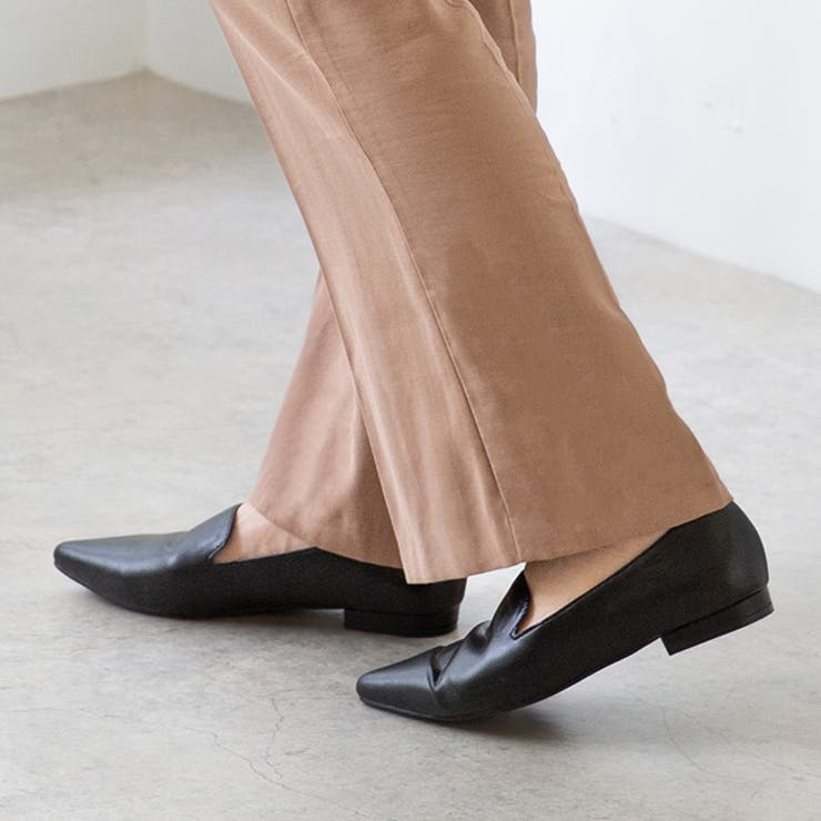 ポインテッドトゥ オペラシューズ ローファー[品番：HSYS0010088