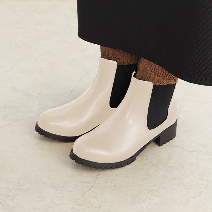 1001アイボリーPU | レディース ラウンドトゥ ブーティー | welleg