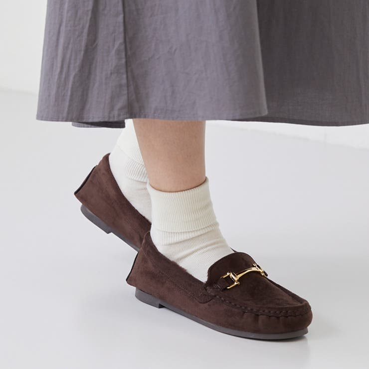 3086ダークブラウンSD | レディース モカシン ムートン | welleg