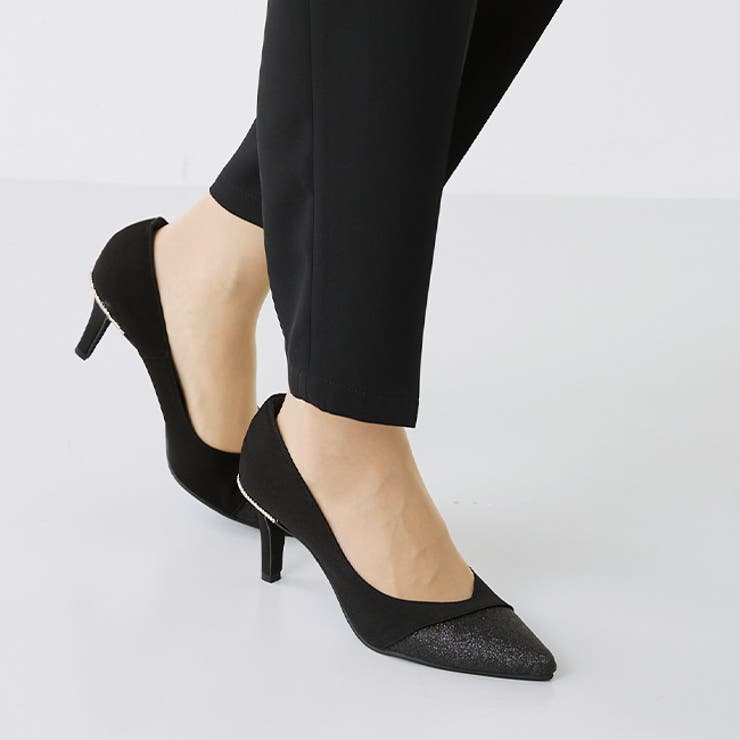 4020ブラックサテン | パンプス 走れる 履きやすい | welleg