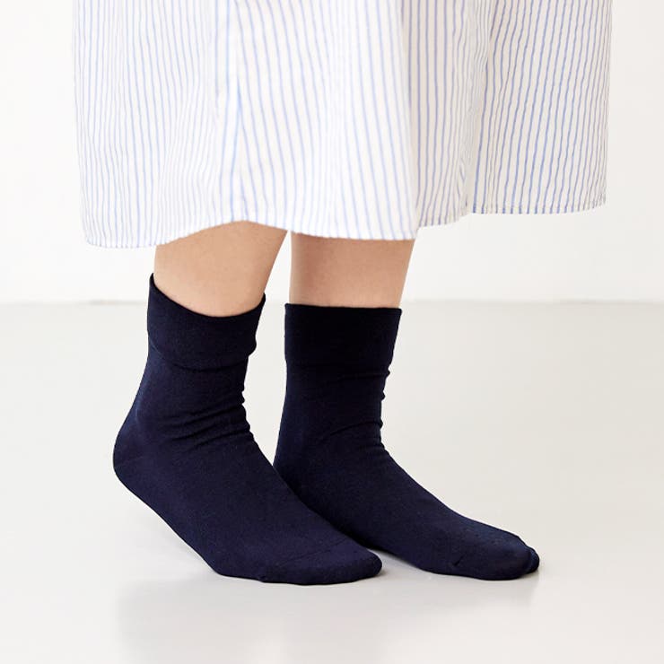 6012ネイビー（ゴム無し） | 日本製 ソックス 靴下 | welleg