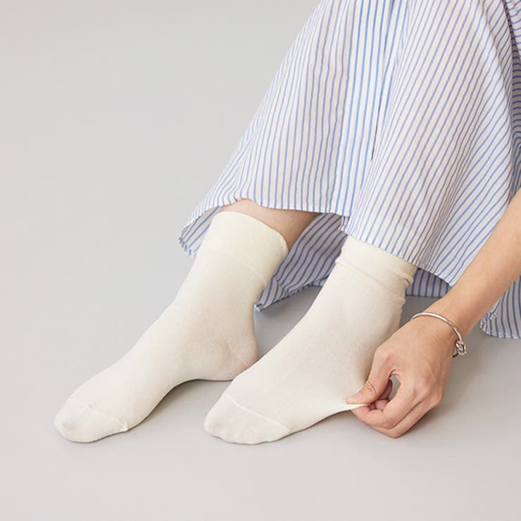 6031アイボリー（ゴム無し） | 日本製 ソックス 靴下 | welleg