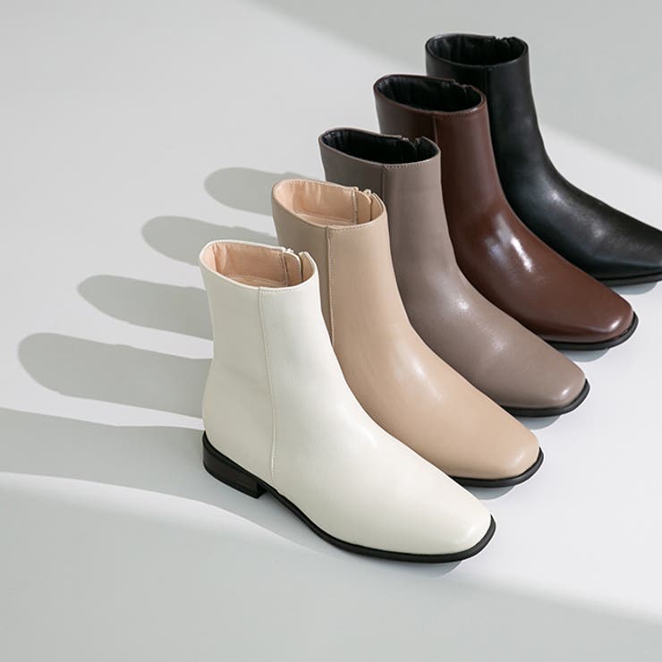 ショートブーツ レディース チャンキーヒール | welleg | 詳細画像3 