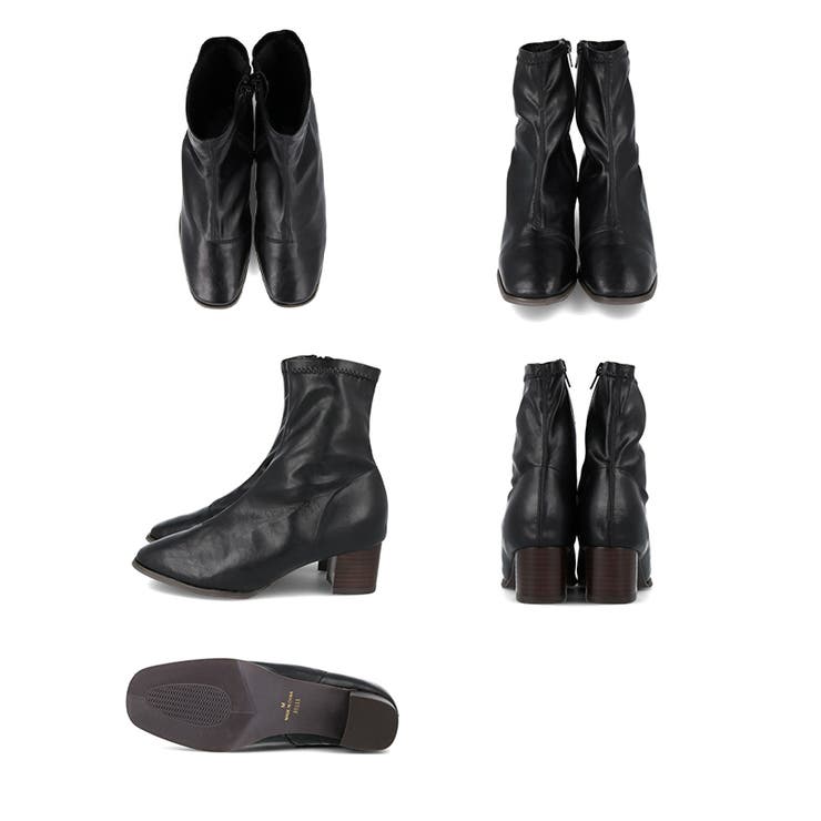 ショートブーツ レディース チャンキーヒール | welleg | 詳細画像41 