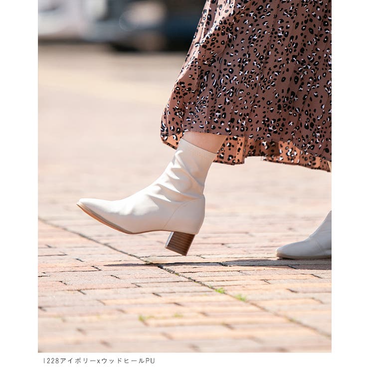 ショートブーツ レディース チャンキーヒール | welleg | 詳細画像14 