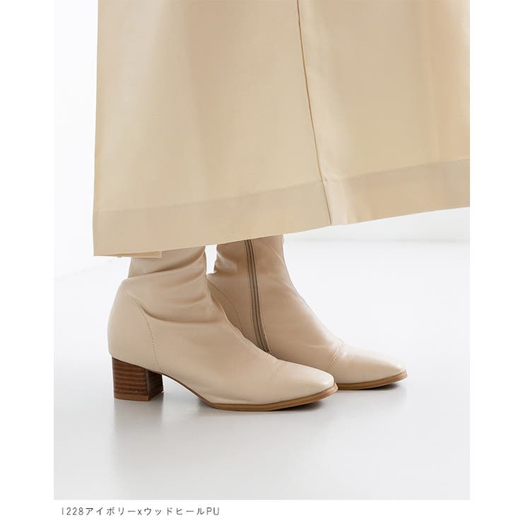ショートブーツ レディース チャンキーヒール | welleg | 詳細画像31 