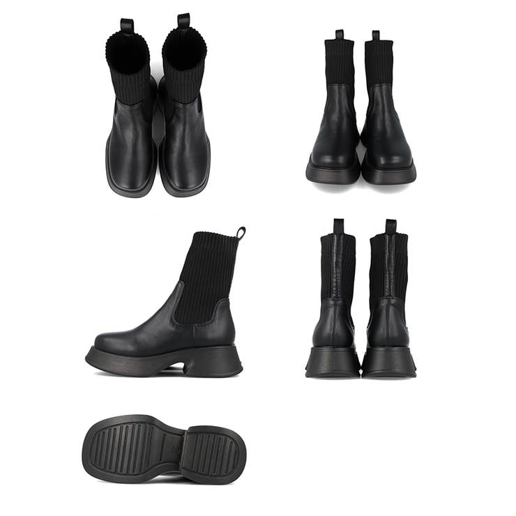 ショートブーツ ソックスブーツ レディース | welleg | 詳細画像22 