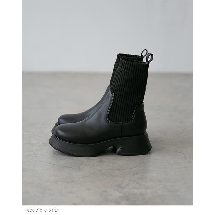 ショートブーツ ソックスブーツ レディース | welleg | 詳細画像8 