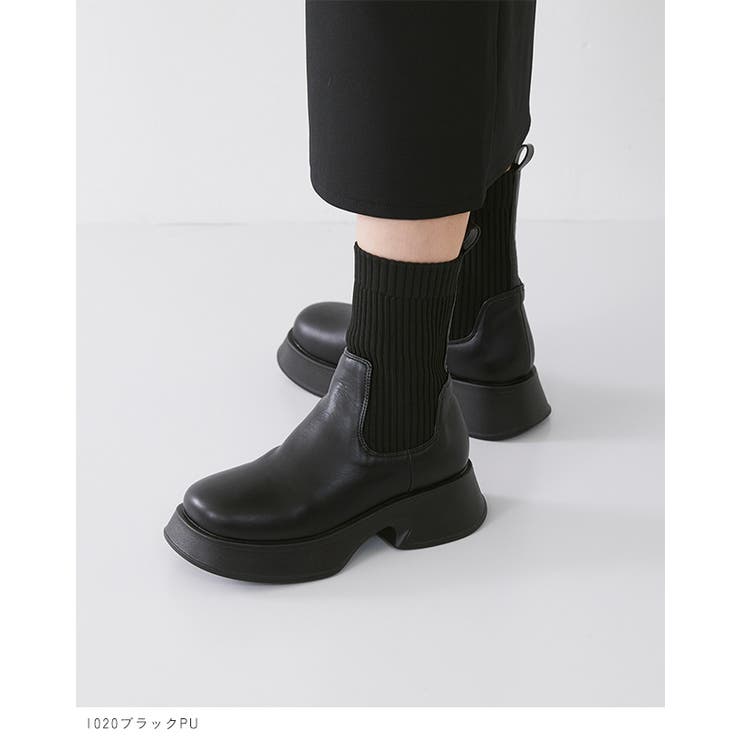 ショートブーツ ソックスブーツ レディース | welleg | 詳細画像15 