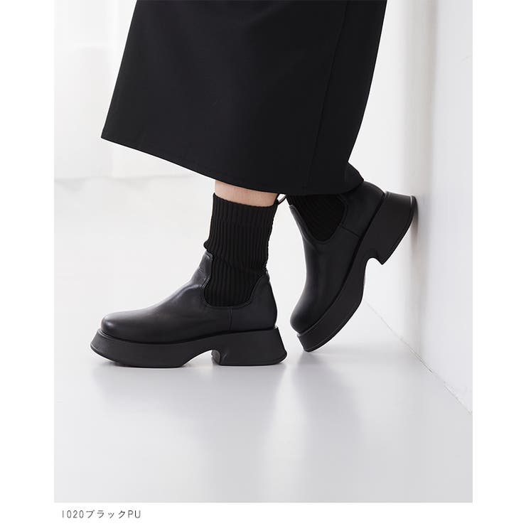 ショートブーツ ソックスブーツ レディース | welleg | 詳細画像17 