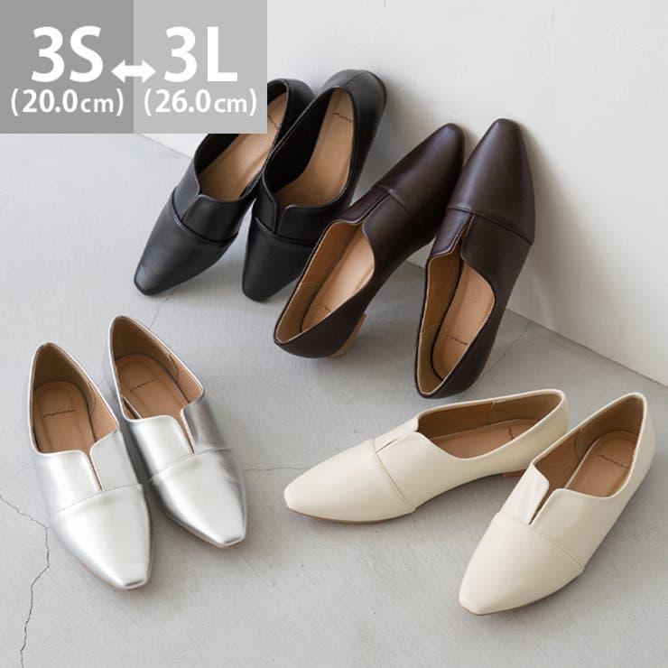 フラットシューズ スリット カジュアルシューズ | welleg | 詳細画像1 