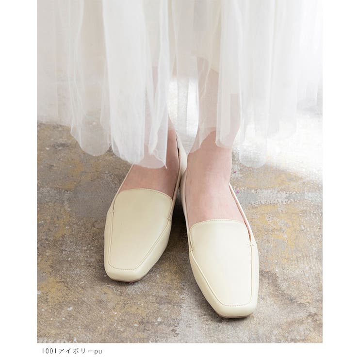 スクエアトゥフラットローファー ローファー カジュアルシューズ | welleg | 詳細画像8 