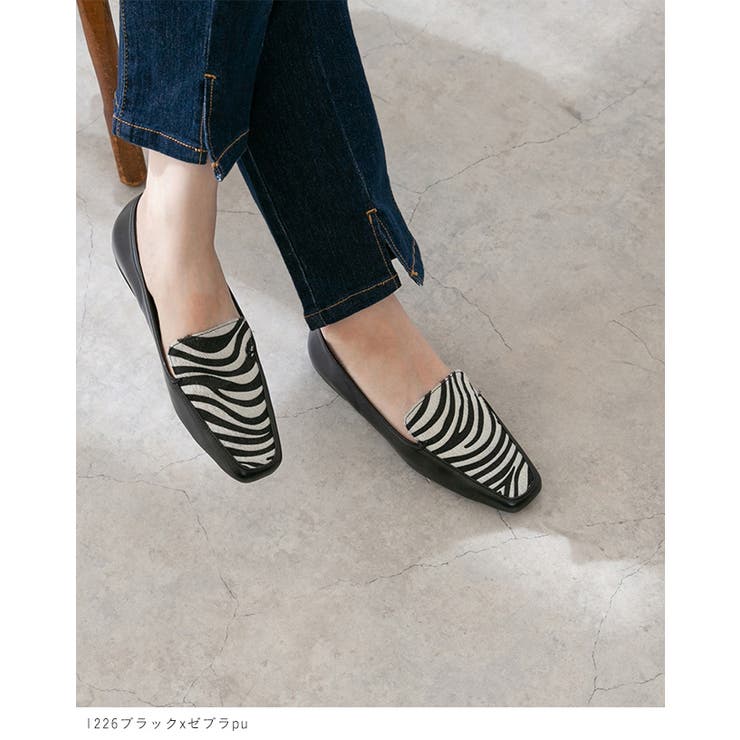 スクエアトゥフラットローファー ローファー カジュアルシューズ | welleg | 詳細画像17 