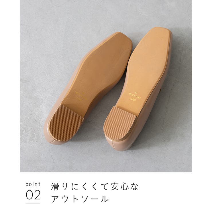 スクエアトゥフラットローファー ローファー カジュアルシューズ | welleg | 詳細画像19 