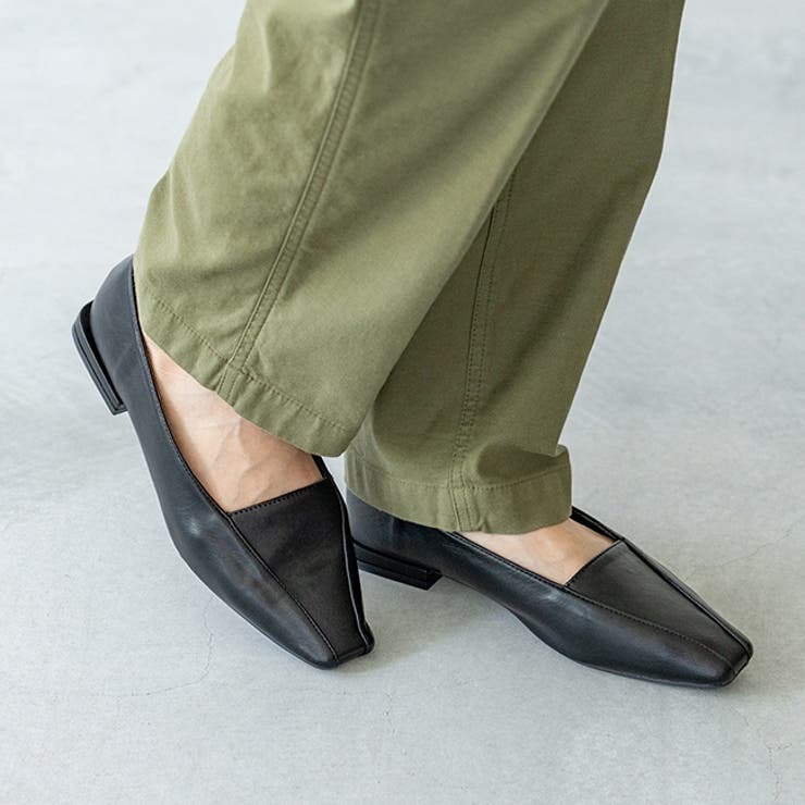 1020ブラックPU | パンプス フラットシューズ 走れる | welleg