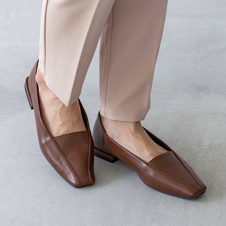 1084ブラウンPU | パンプス フラットシューズ 走れる | welleg