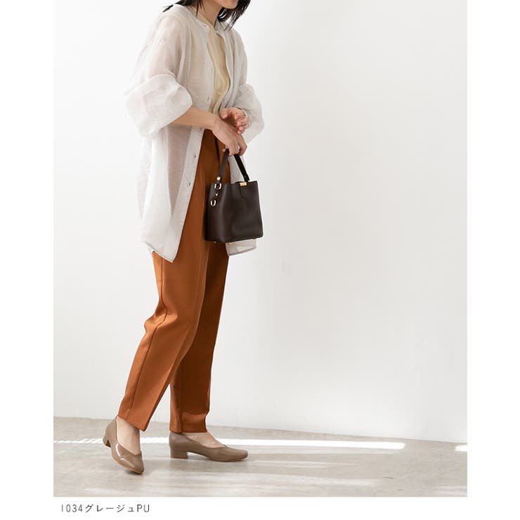 Vカット スクエアトゥ チャンキーヒール | welleg | 詳細画像4 