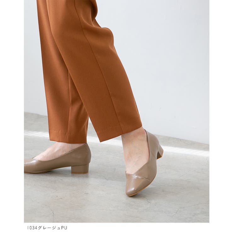 Vカット スクエアトゥ チャンキーヒール | welleg | 詳細画像5 