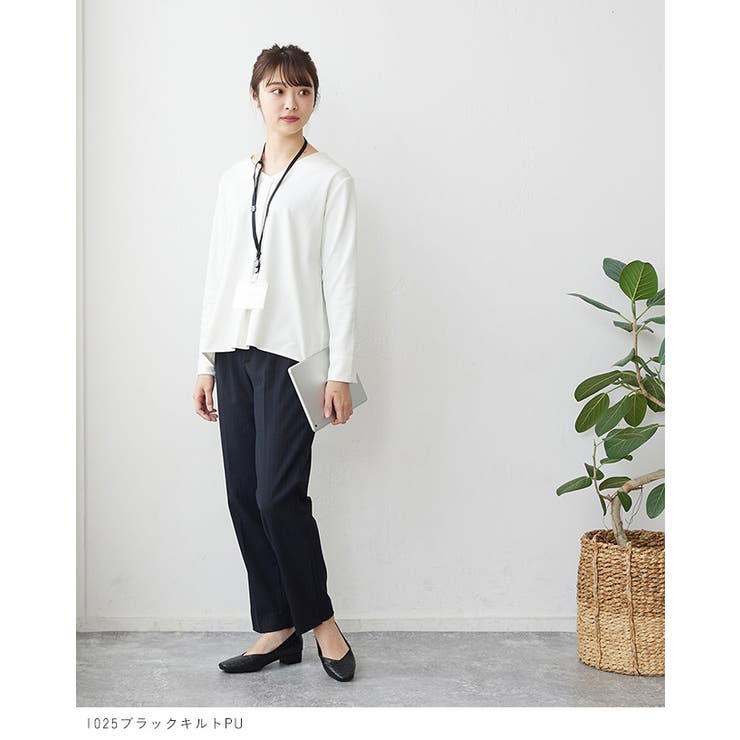 Vカット スクエアトゥ チャンキーヒール | welleg | 詳細画像15 