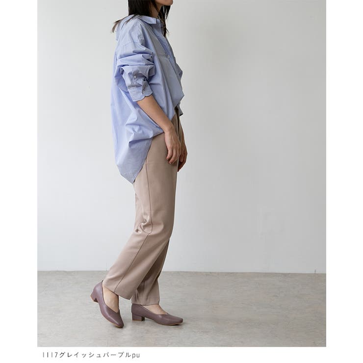 Vカット スクエアトゥ チャンキーヒール | welleg | 詳細画像18 