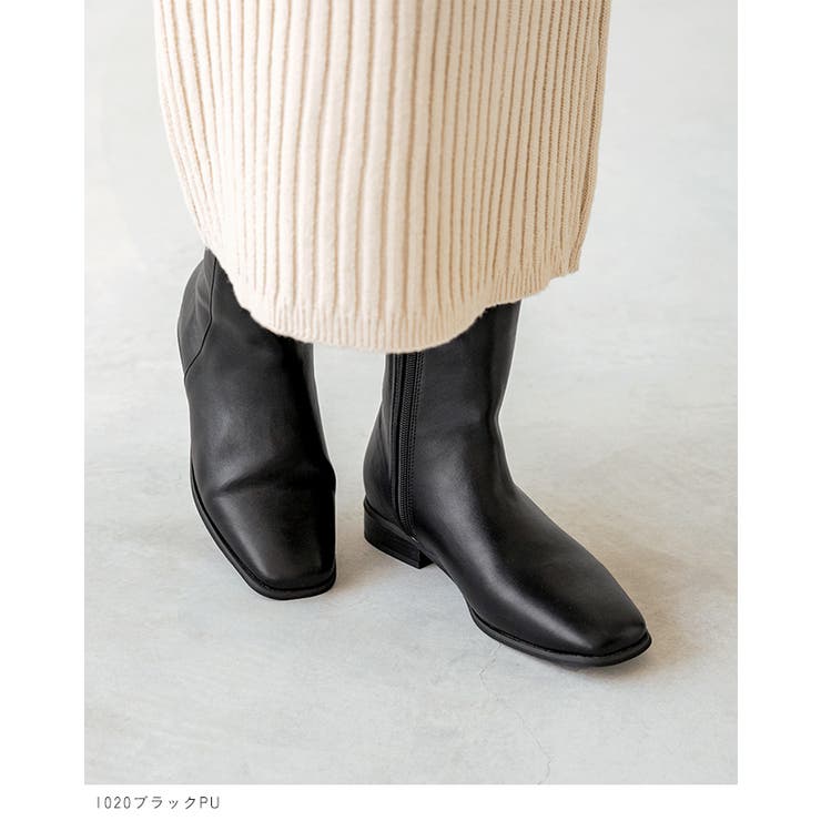 ショートブーツ レディース チャンキーヒール | welleg | 詳細画像6 