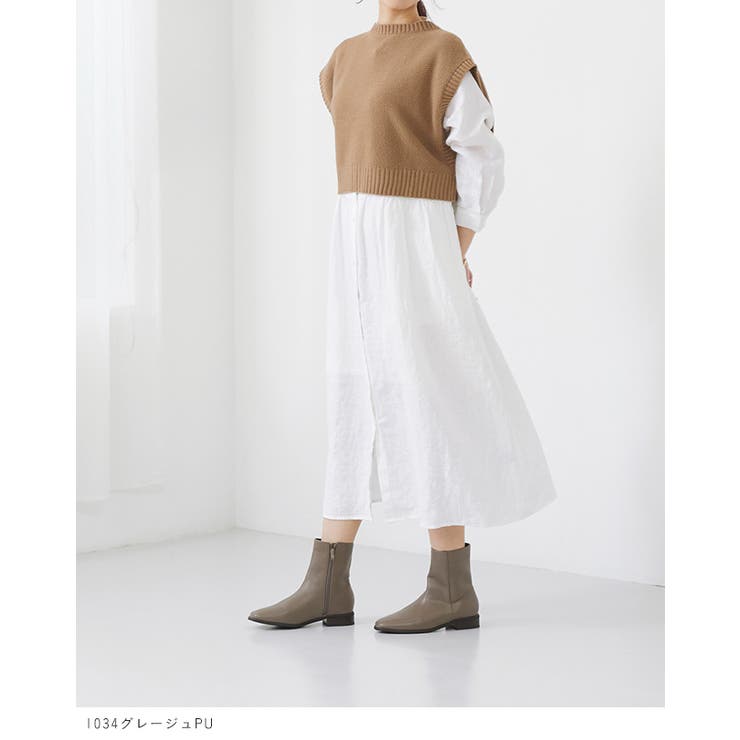 ショートブーツ レディース チャンキーヒール | welleg | 詳細画像7 