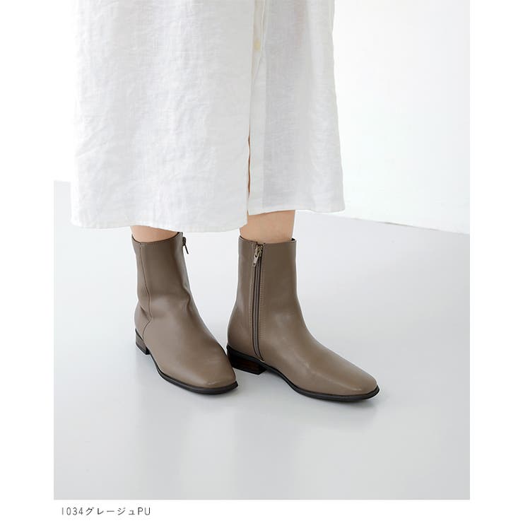 ショートブーツ レディース チャンキーヒール | welleg | 詳細画像8 