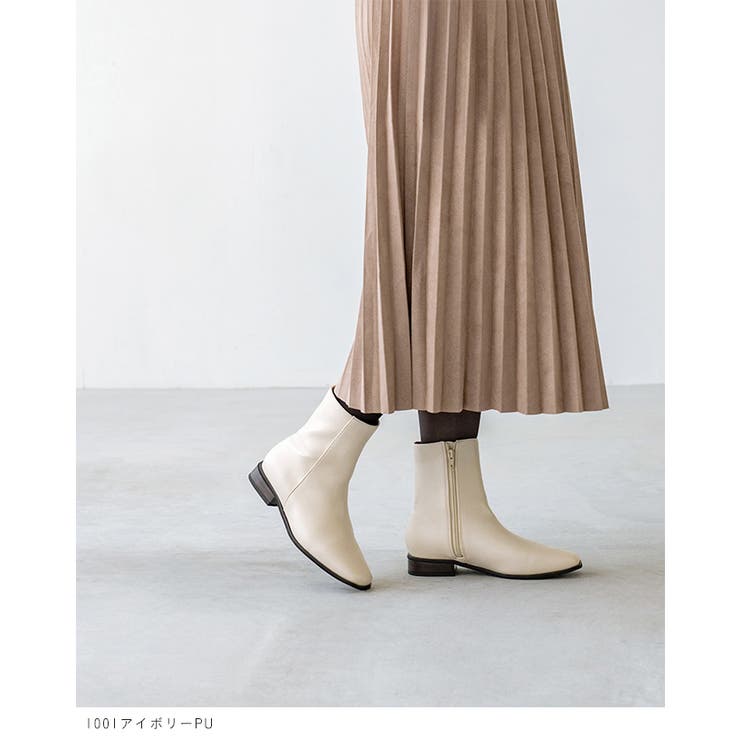 ショートブーツ レディース チャンキーヒール | welleg | 詳細画像12 