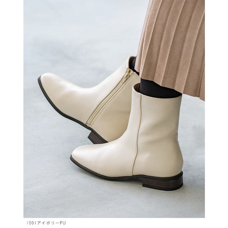 ショートブーツ レディース チャンキーヒール | welleg | 詳細画像13 