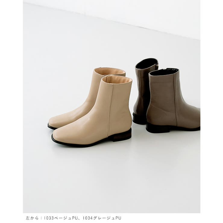 ショートブーツ レディース チャンキーヒール | welleg | 詳細画像16 