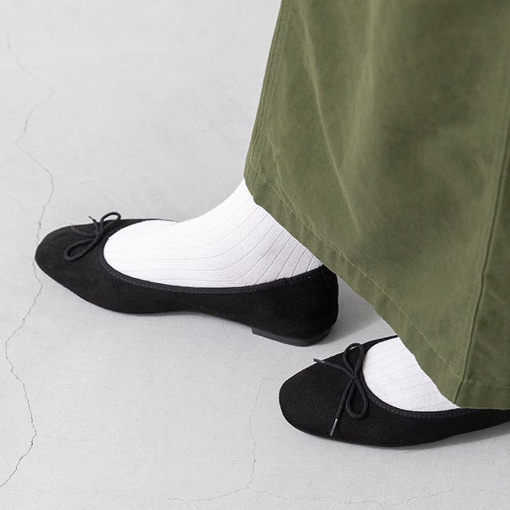 3020ブラックsd | スクエアトゥ バレエシューズ バレエコア | welleg