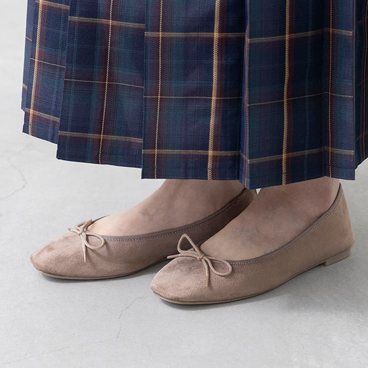 3034グレージュsd | スクエアトゥ バレエシューズ バレエコア | welleg