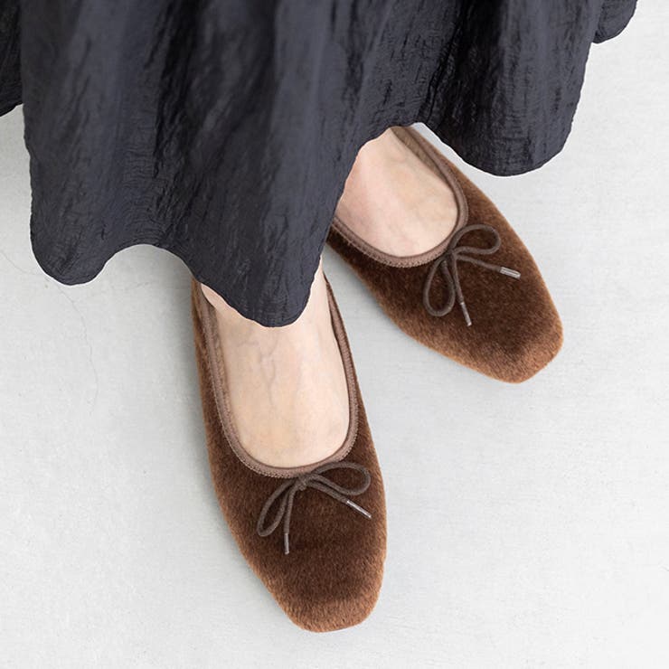 4084ブラウンハラコ調 | バレエシューズ レディース パンプス | welleg