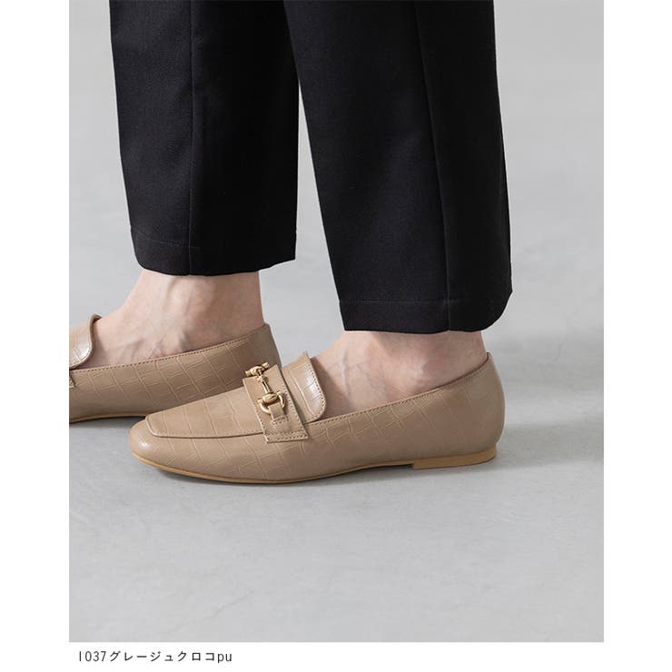 SHISEI ホワイト系 スクエアトゥ ローファー square toe loafer/スクエアトゥローファー（ローファー
