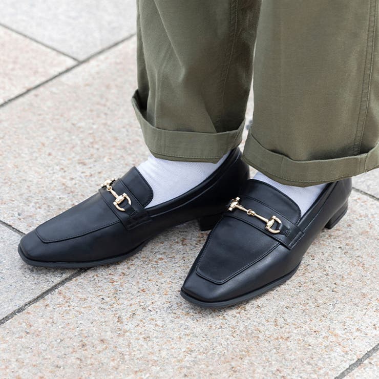 1175ブラックビットPU | ローファー 履きやすい レディース | welleg