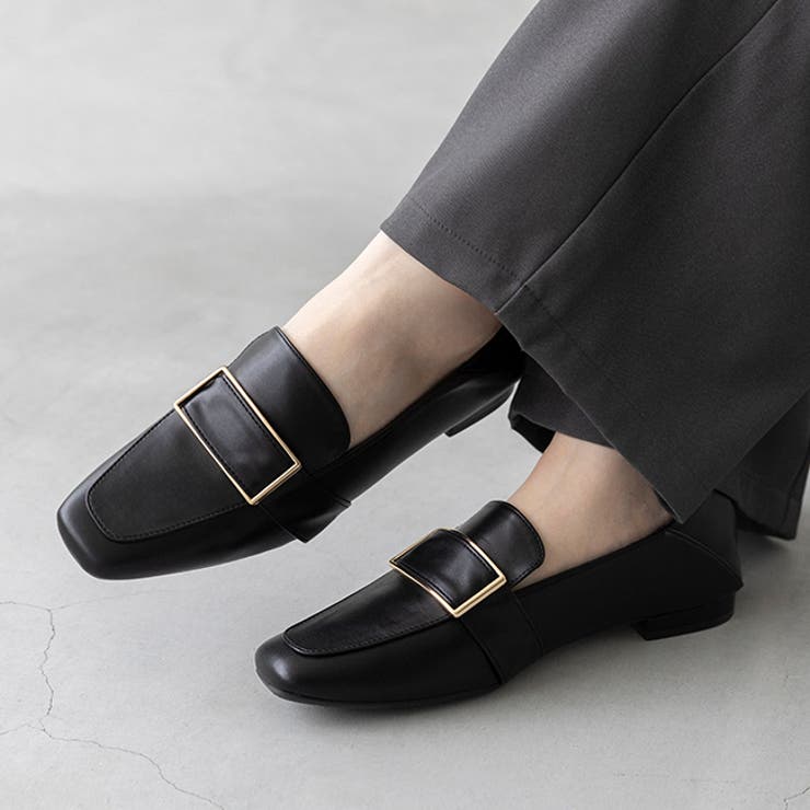 1020ブラックPU | ローファー フラットシューズ ぺたんこ靴 | welleg