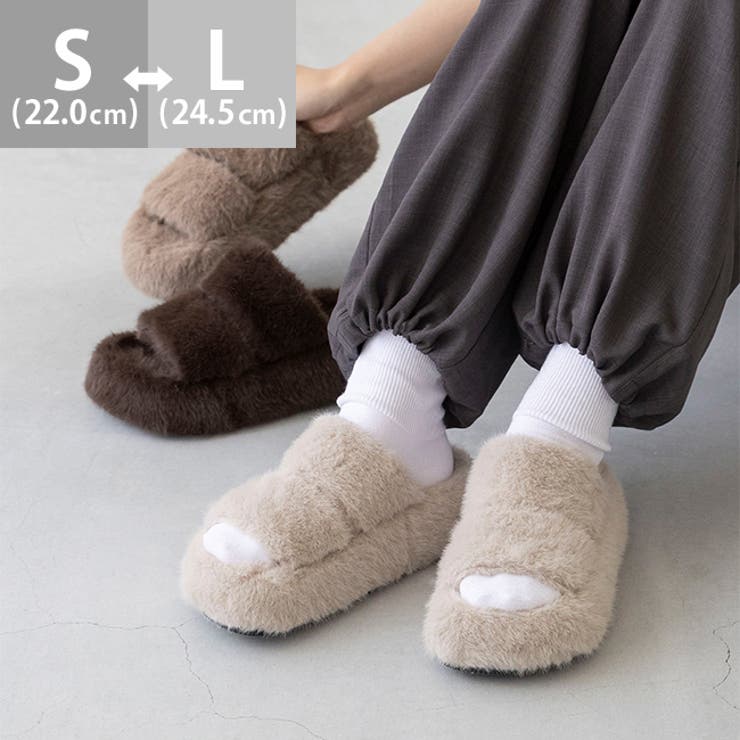 ファーサンダル 厚底 厚底サンダル | welleg | 詳細画像1 